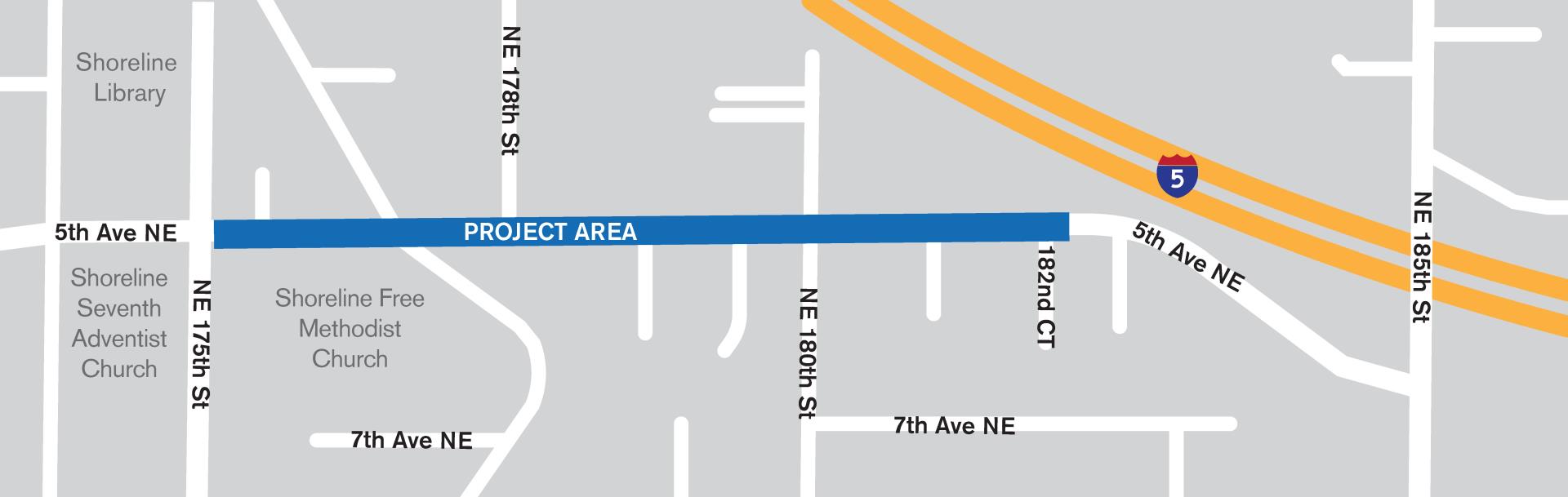 5th Ave Sidewalk Project Area Map_June 2020