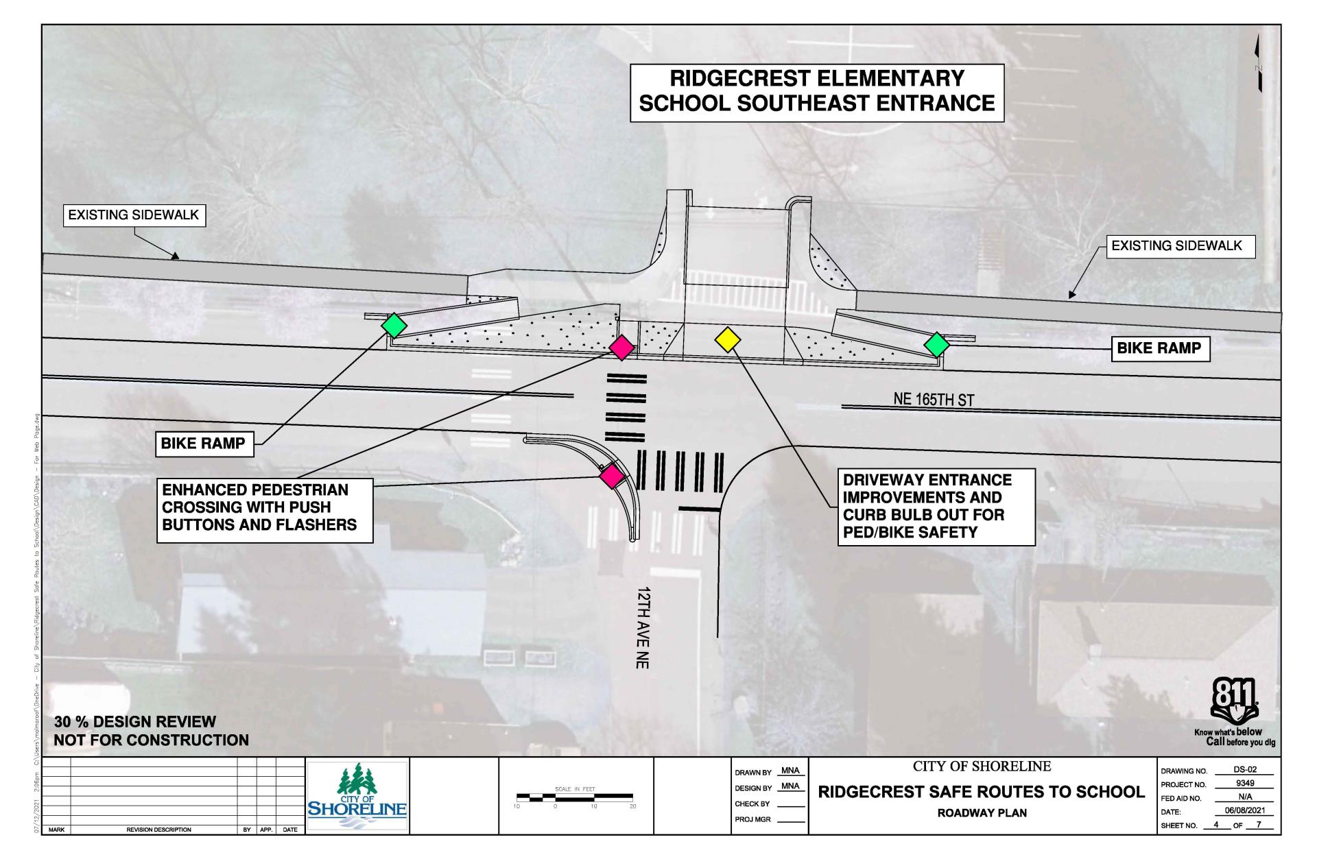 Ridgecrest Safe Route to School Map