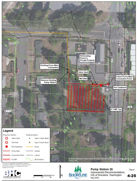 Pump 26_Preliminary site plan proposed during the 2020 Pre-Design Report