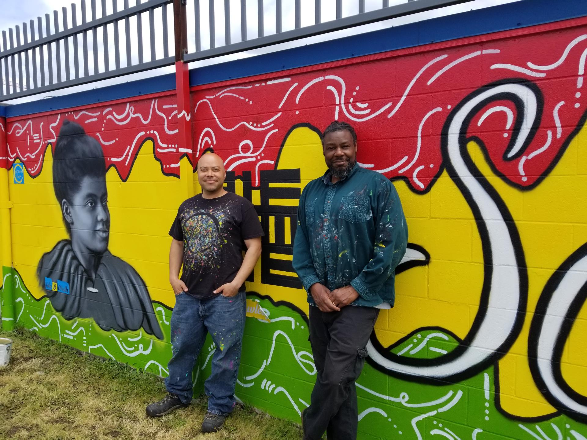 Solidarity Mural with artists Myron Curry and Vincent Keele