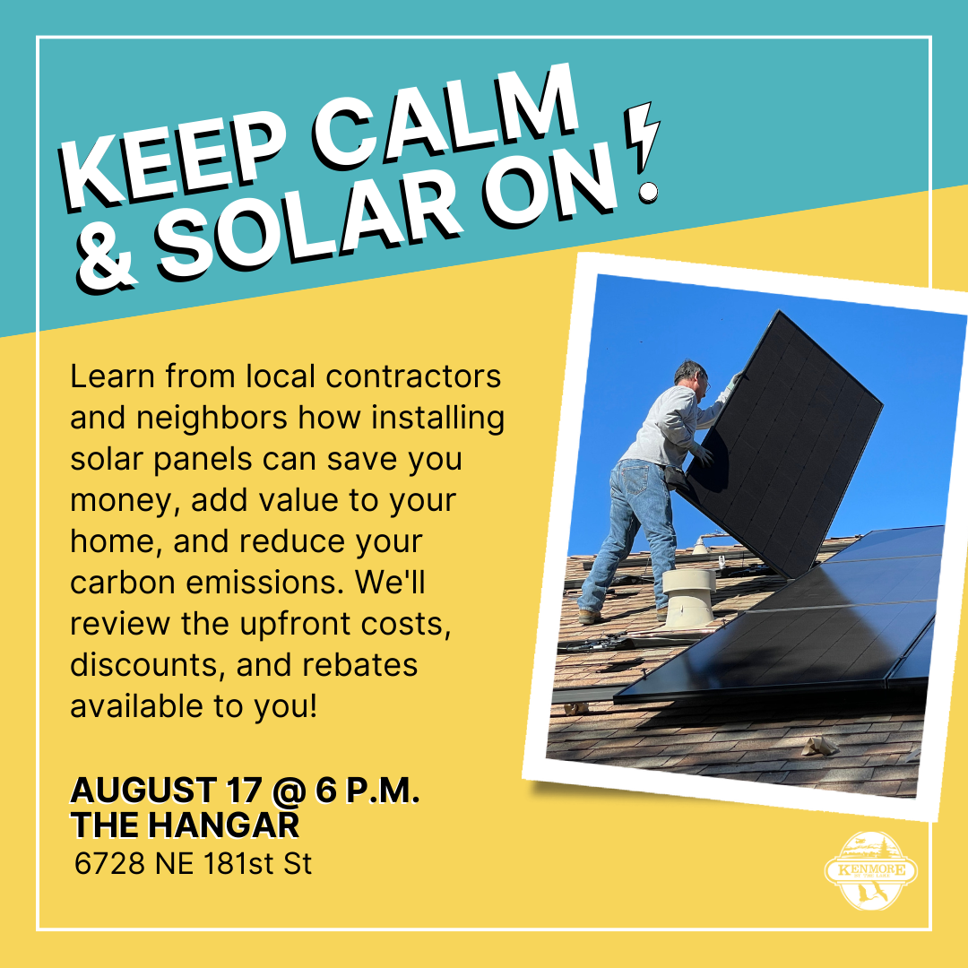 Ad for a August 17 workshop on solar power.