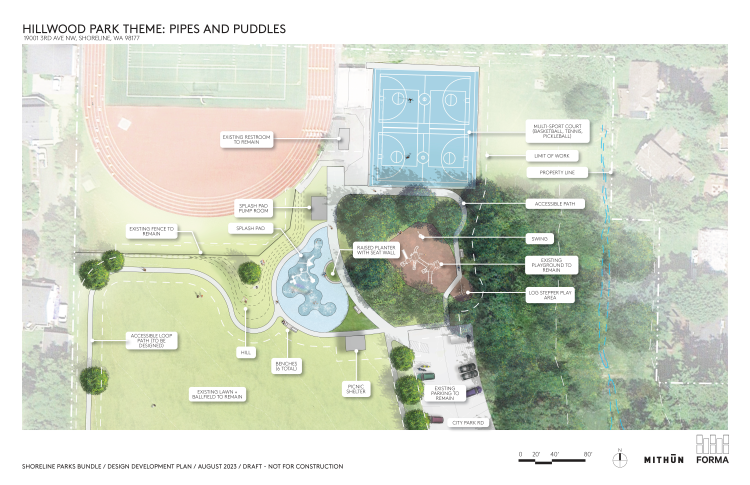 Hillwood Park Theme Pipes and Puddles Schematic Design Plans Draft August 2023