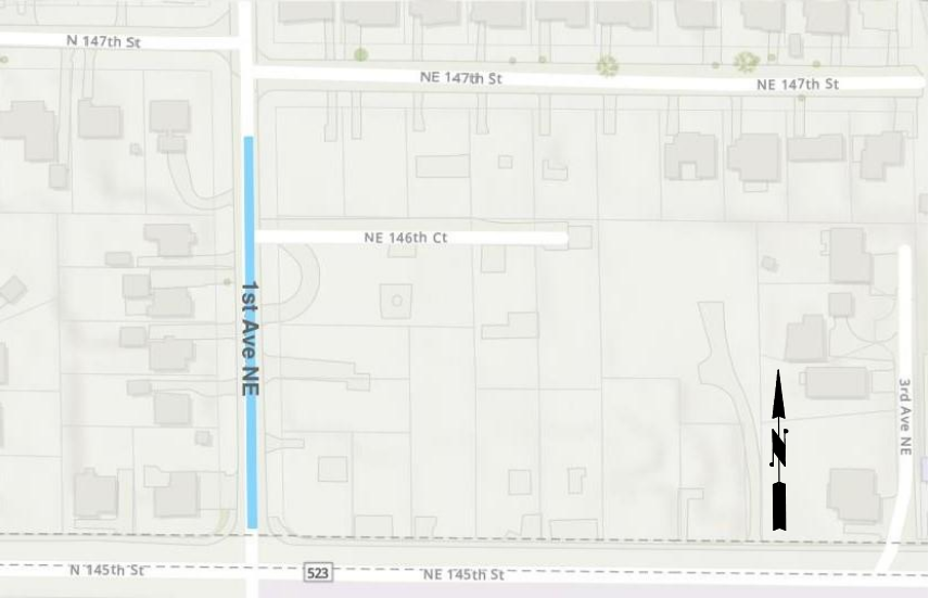 1st Ave Sanitary Sewer Vicinity Map